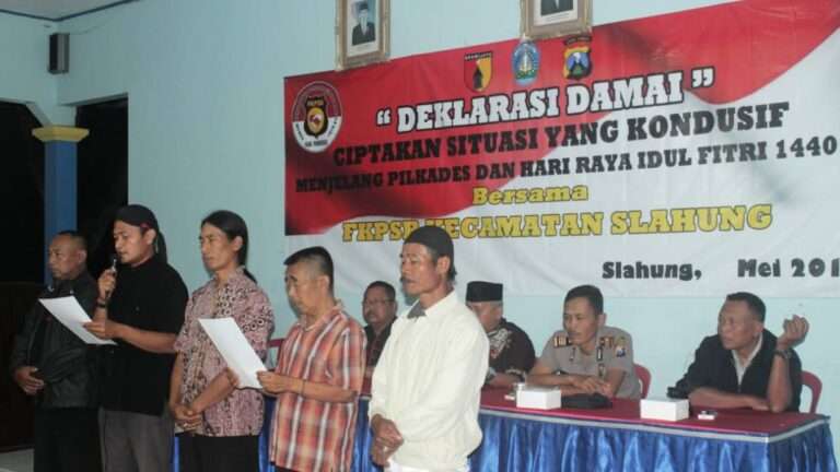 deklarasi damai pilkades slahung