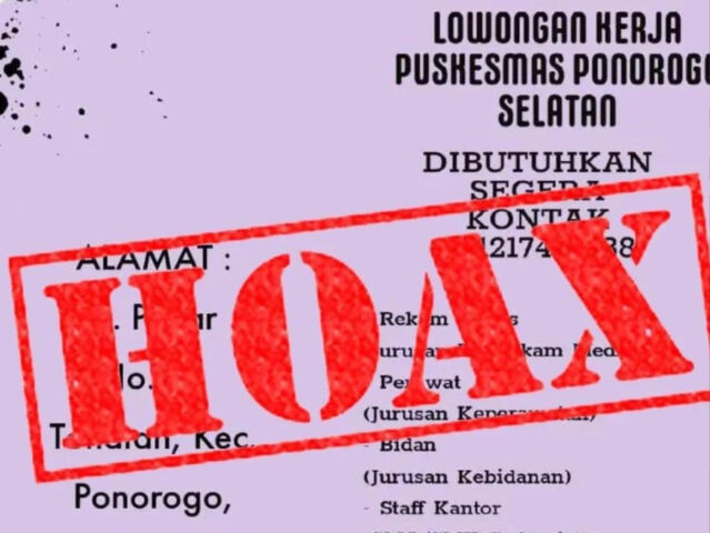 Puskesmas loker hoax