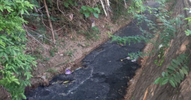 Sungai dicemari limbah yang diduga dari limbah tahu. (Foto/Isitimewa)