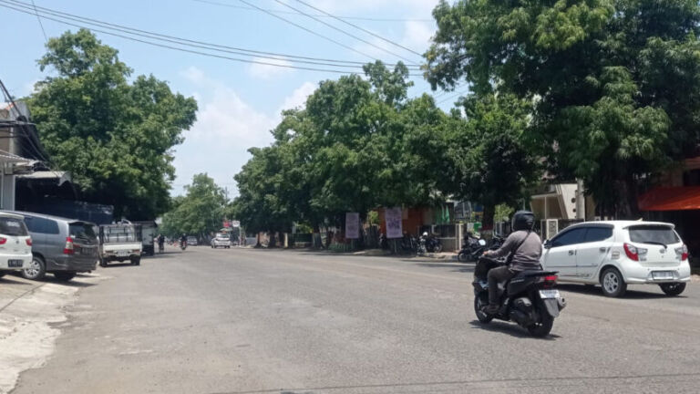 Jalan Ahmad Dahlan yang merupakan salah satu yang diubah menjadi one way. (Foto/Yudi)