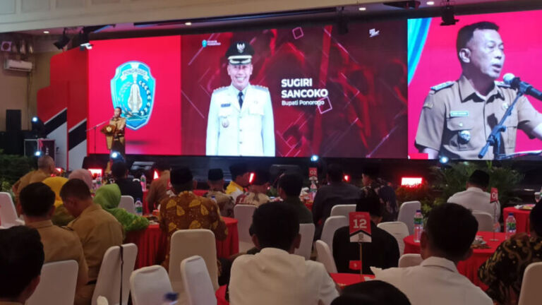 Bupati Sugiri Sancoko dalam acara Musrenbang di Sasana Praja, Senin (4/3). (Foto/Yudi)