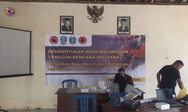 Keltana Kelurahan Paju menjadi yang pertama di Ponorogo sebagai bagian untuk waspada terhadap bencana di tingkat kelurahan. (Foto/Kiriman Daryanto)