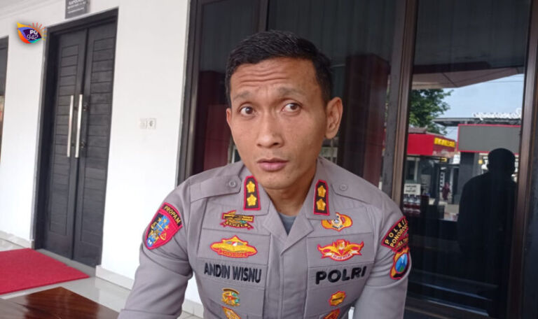 Kapolres Ponorogo, AKBP Andin Wisnu Sudibyo, dalam keterangannya kepada Gema Surya terkait festival balon udara. (Gema Surya/Yudi)