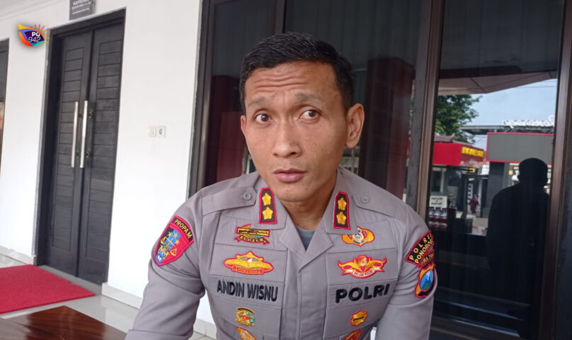 Kapolres Ponorogo, AKBP Andin Wisnu Sudibyo, dalam keterangannya kepada Gema Surya terkait festival balon udara. (Gema Surya/Yudi)
