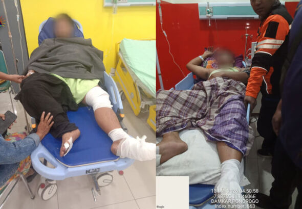2 petugas yang tersengat listrik