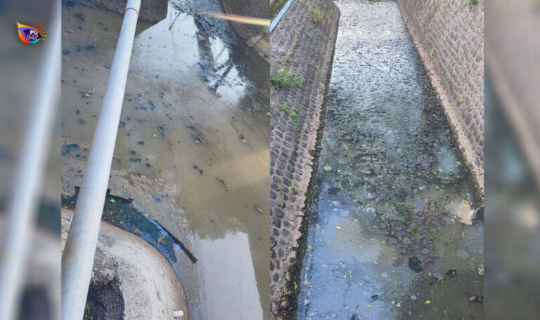 pencemaran sungai di sekitar MTSN 3 Ngunut babadan