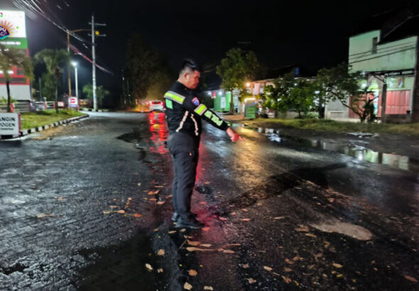 TKP kecelakaan maut Vario Kamis 21 Mei (foto: Kanit gakkum satlantas IPTU Abdul Kholik)
