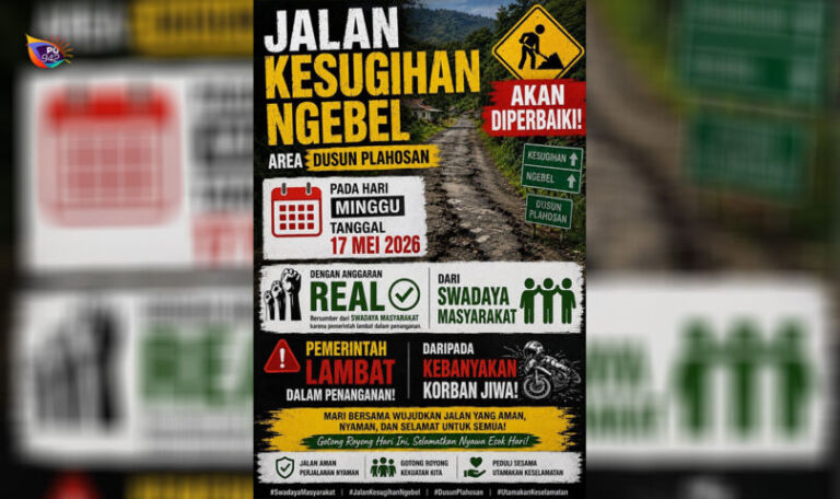 poster perbaikan jalan kesugihan ngebel