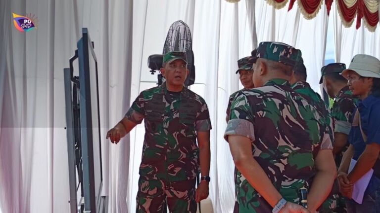 Pangdam V Brawijaya tinjau persiapan pembangunan (foto: yudi)