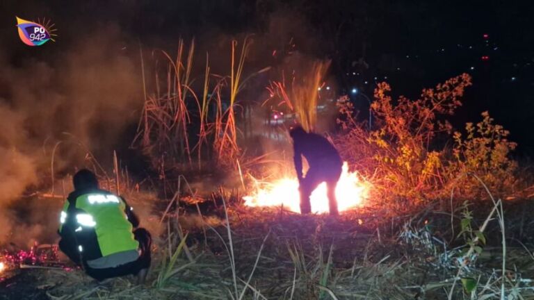 2 Hektare Lahan Tebu di Desa Plunturan Terbakar (Foto: Yudi)